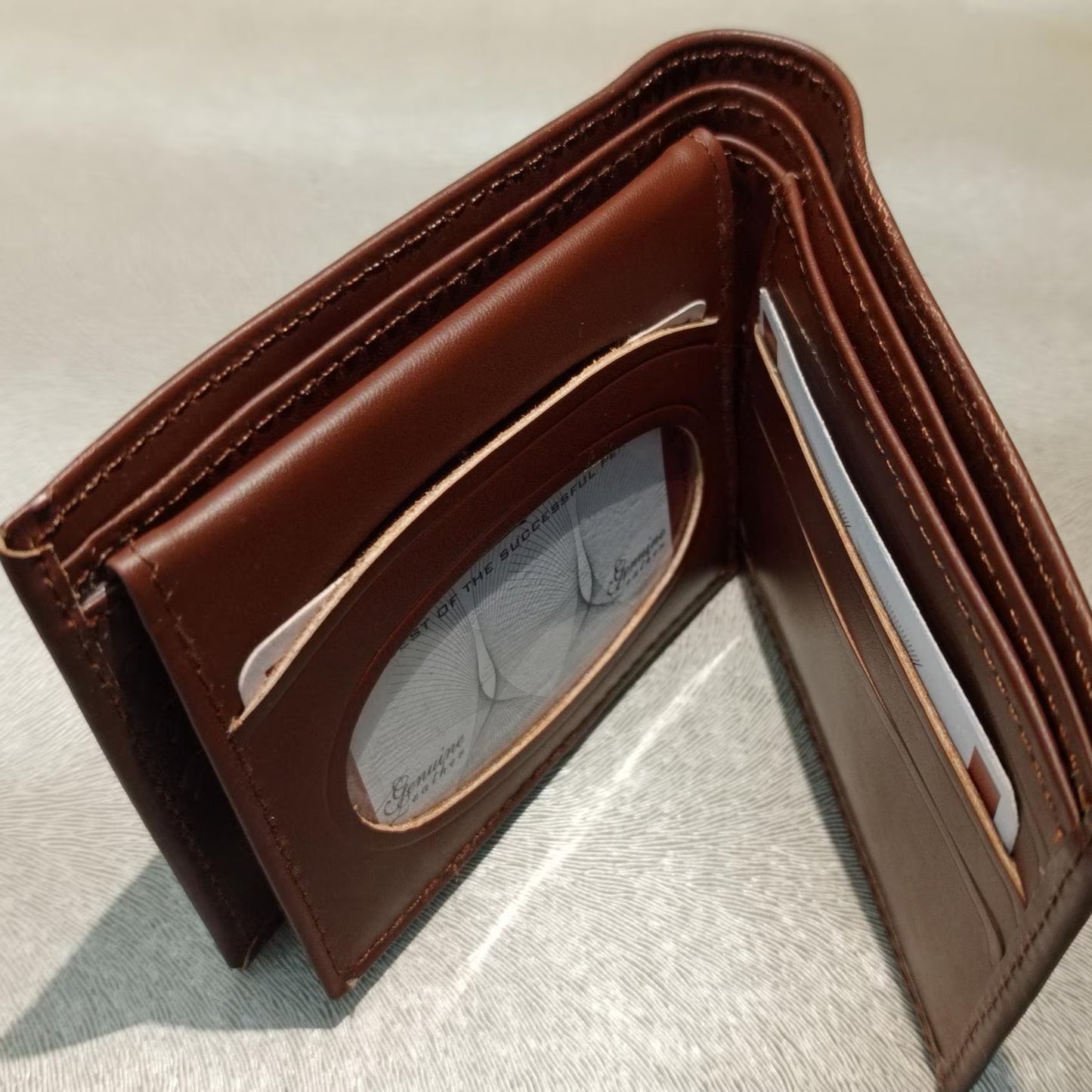 Men’s Genuine Leather Wallet | Stylish Bifold Purse with Clasp Compact