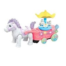 HORSE CARRIAGE Battery Operated Toys Cartoon Music Toy Carriage Set With Light