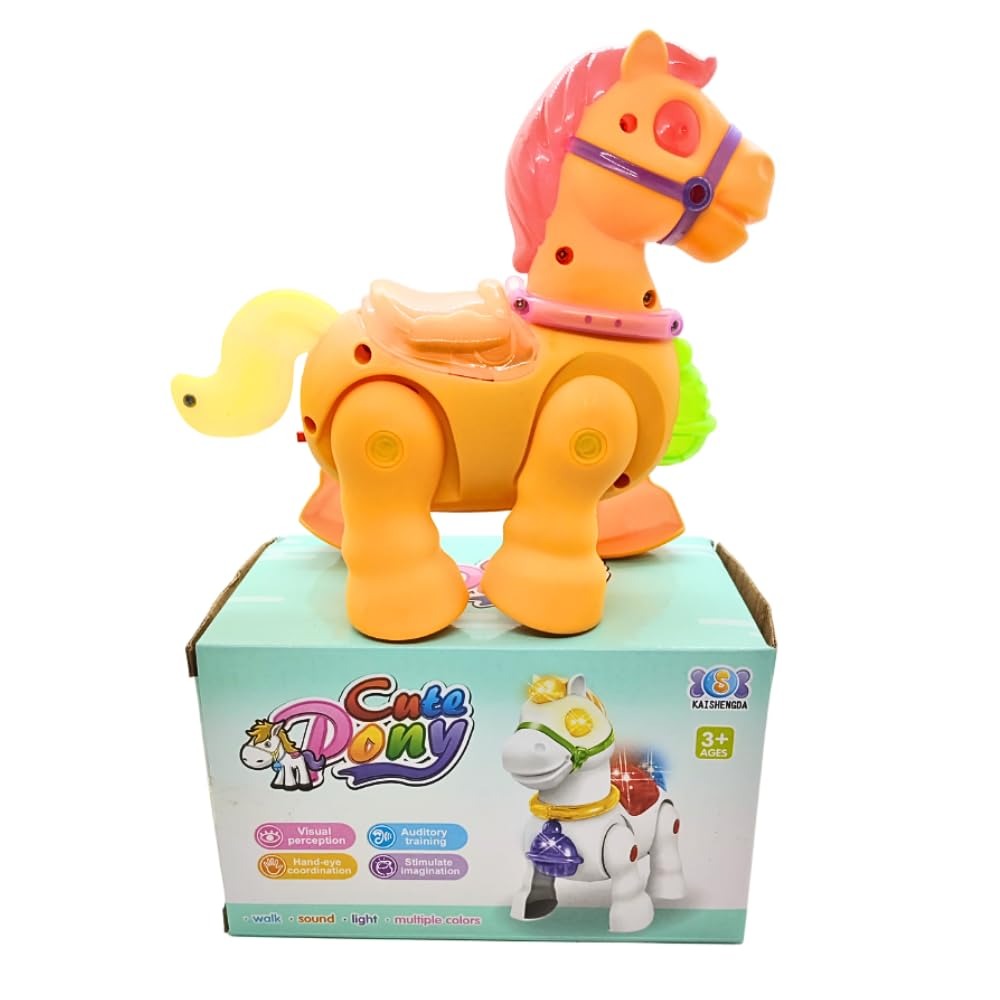 Musical Walking Moving Pony Horse with Light & Sound Battery Operated Toy