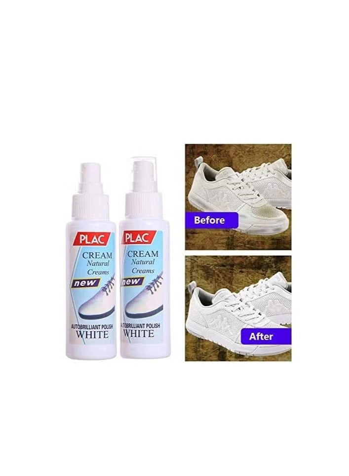 PLAC White Shoe Polish Cream Magic Instant Cleaner for White Shoes