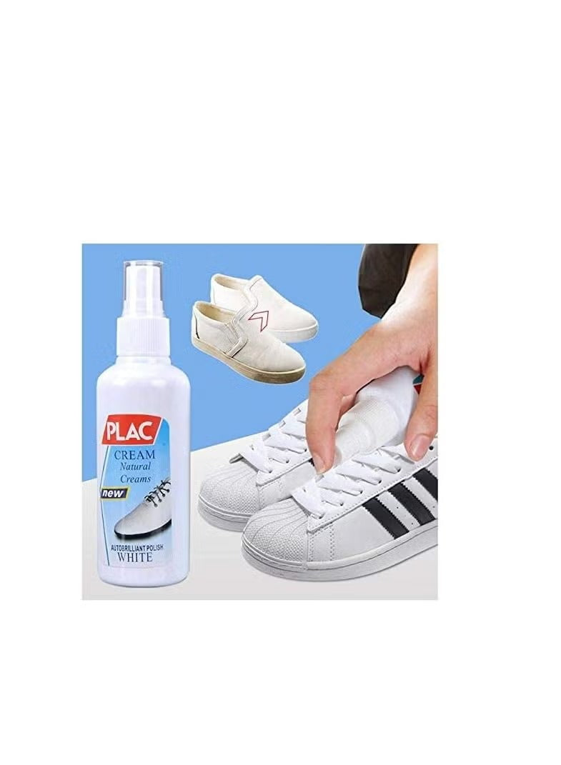 PLAC White Shoe Polish Cream Magic Instant Cleaner for White Shoes