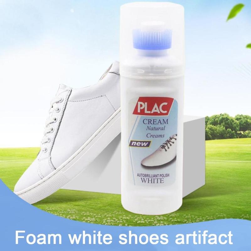 PLAC White Shoe Polish Cream Magic Instant Cleaner for White Shoes