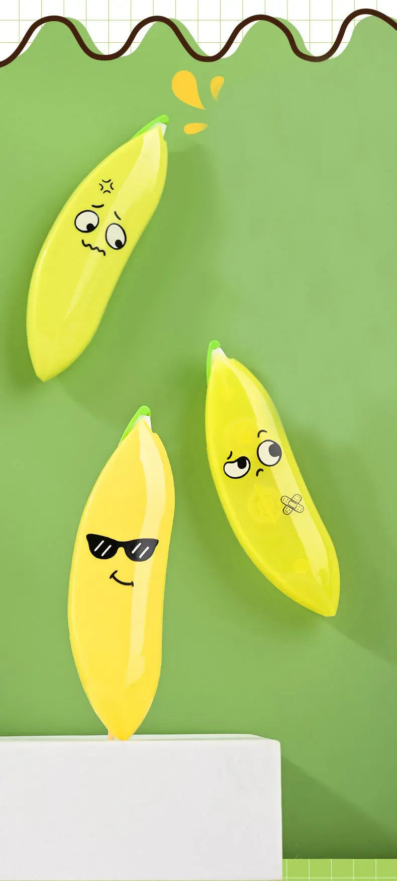 Banana Shaped Correction Tape Fun & Portable Eraser Tool for Paper,