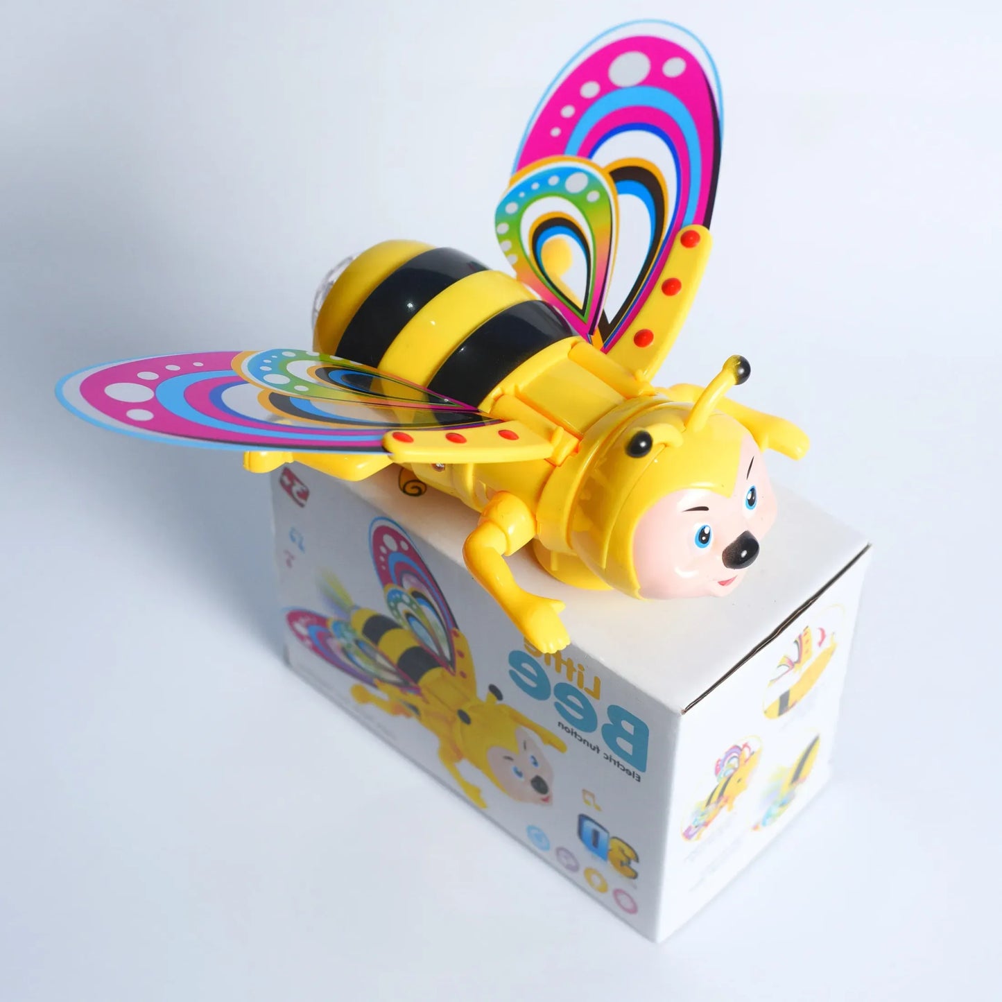 Battery Operated Light Sound Musical Crawling Bee Toy for Toddler Kids Boys