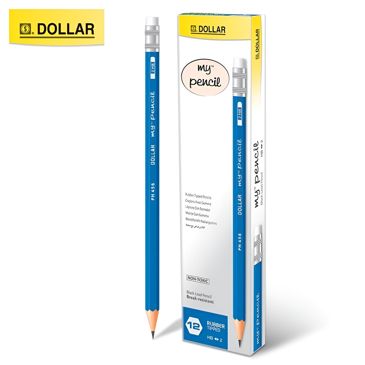 My Pencil with Eraser Pack of 12 | Smooth Writing, Durable,