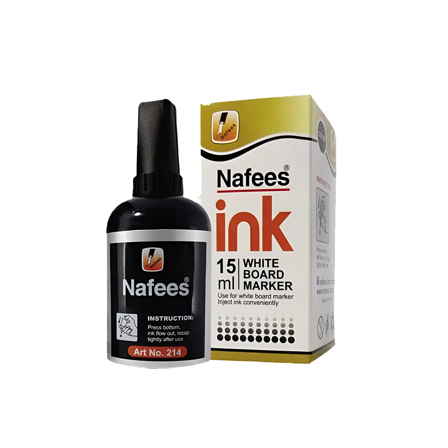 Nafees Stamp Pad Ink High-Quality, Fast-Drying, Smudge-Free Ink for Clear Impressions