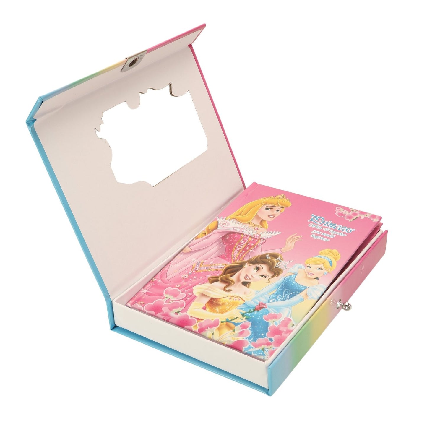 Princess, Frozen & Sofia Cover Fancy Lock Spiral Binding Diary Medium