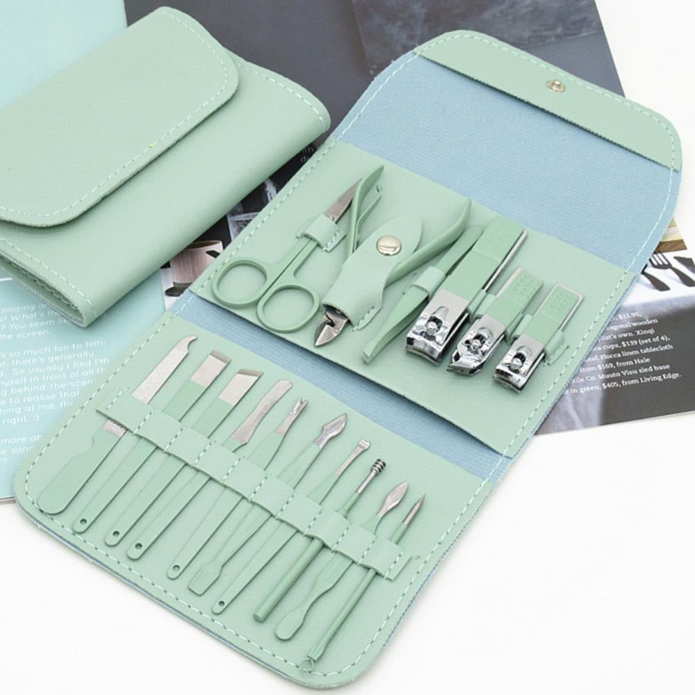 16-Piece Manicure & Pedicure Kit Premium Stainless Steel Nail Care Set