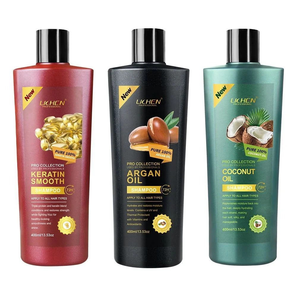 Pack Of 01 - Lichen Professional Shampoo Set 400ml Keratin, Rice