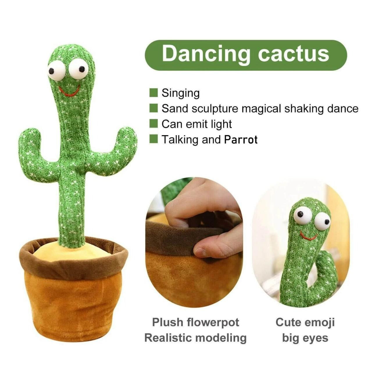Dancing Cactus Toy | Talking Cactus | Tree Cactus Plush Toy for