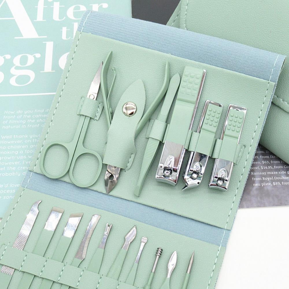 16-Piece Manicure & Pedicure Kit Premium Stainless Steel Nail Care Set