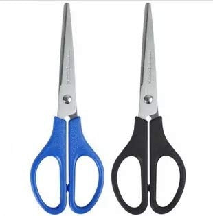 6-Inch Plastic Handle Scissors Lightweight, Sharp Blades for School, Office &