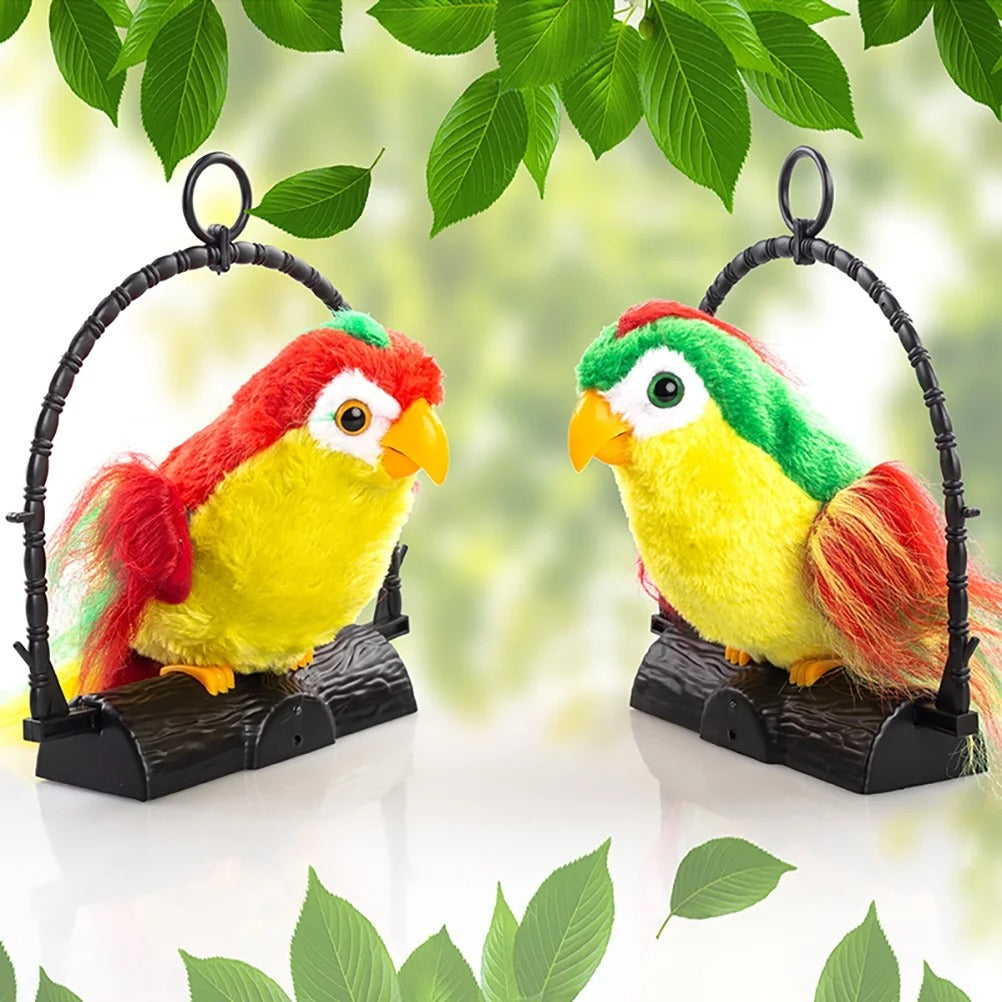 Talk Back Talking Parrot Toy Repeats Speech, Educational & Fun for