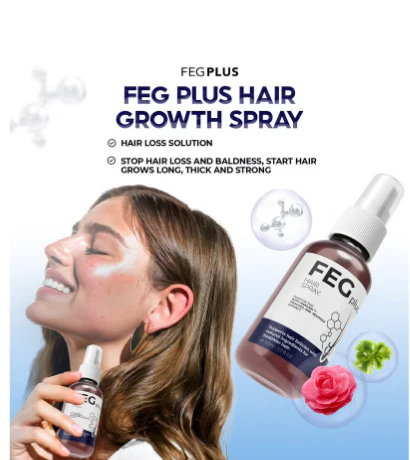 FEG PLUS Beard & Hair Growth Serum Spray Powered by Nature for