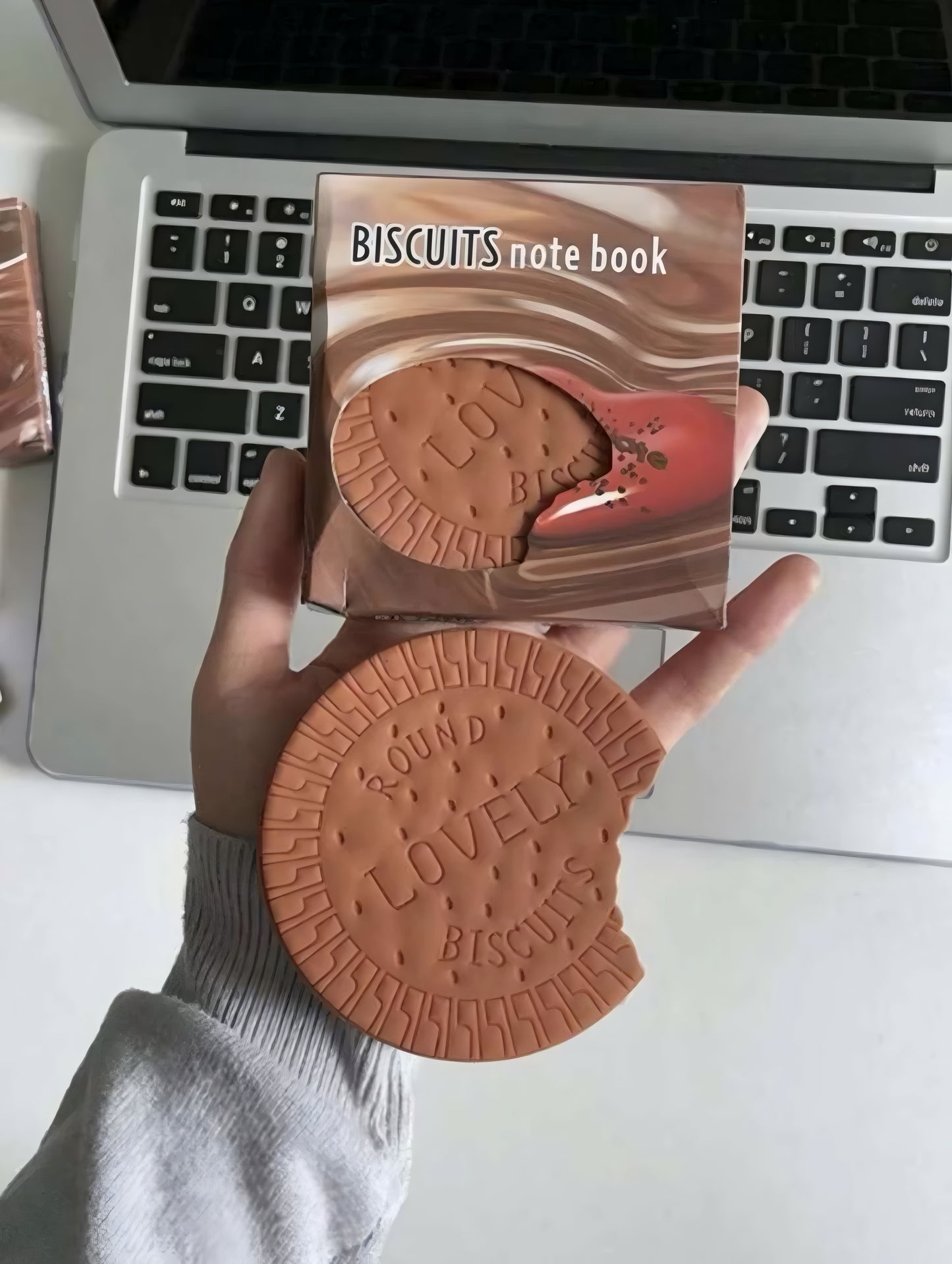 Biscuit Shaped Notebook 80 Pages Round Steno Pad for Students, Artists