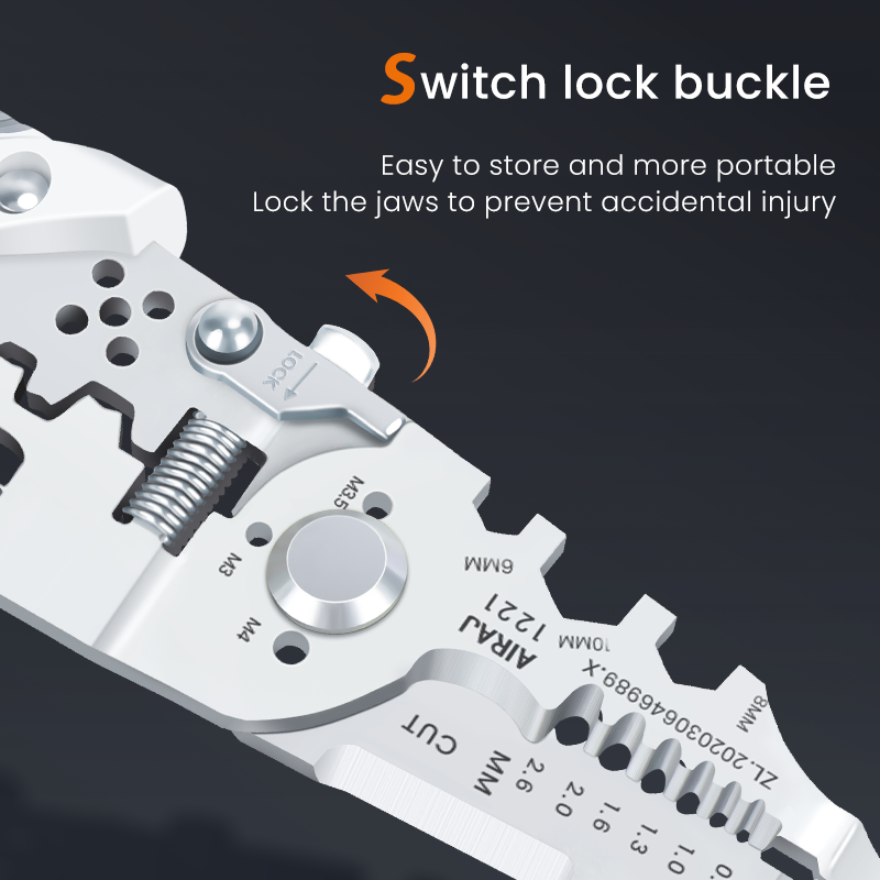 Multi-Function Wire Stripper and Cutter 10-in-1 Electrical Tool with Wire Cutting,