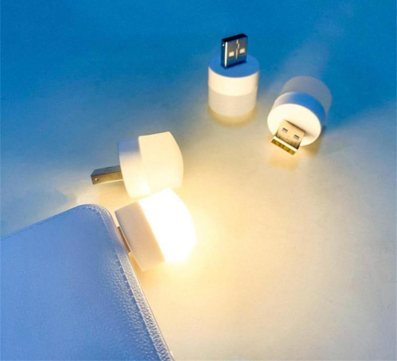 7 Pcs Mini USB LED Light Bulbs Portable Plug-in Night Lamps