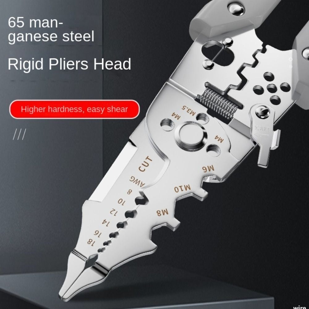 Multi-Function Wire Stripper and Cutter 10-in-1 Electrical Tool with Wire Cutting,