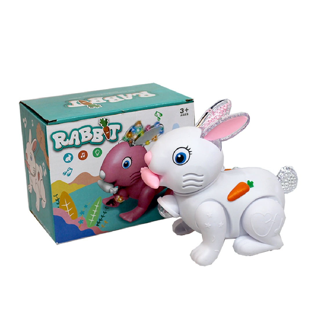 Electric Rabbit Toy for Kids Light & Sound, Educational & Musical