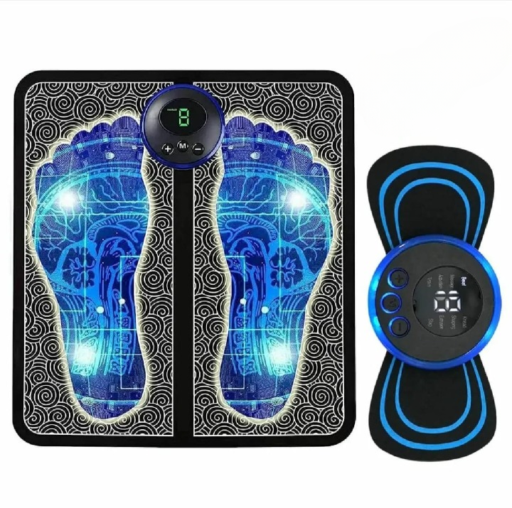 EMS Foot Massager Mat Electric USB Charging Smart Display Tens Acupuncture Feet