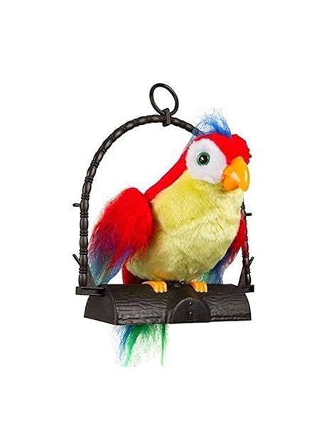 Talk Back Talking Parrot Toy Repeats Speech, Educational & Fun for