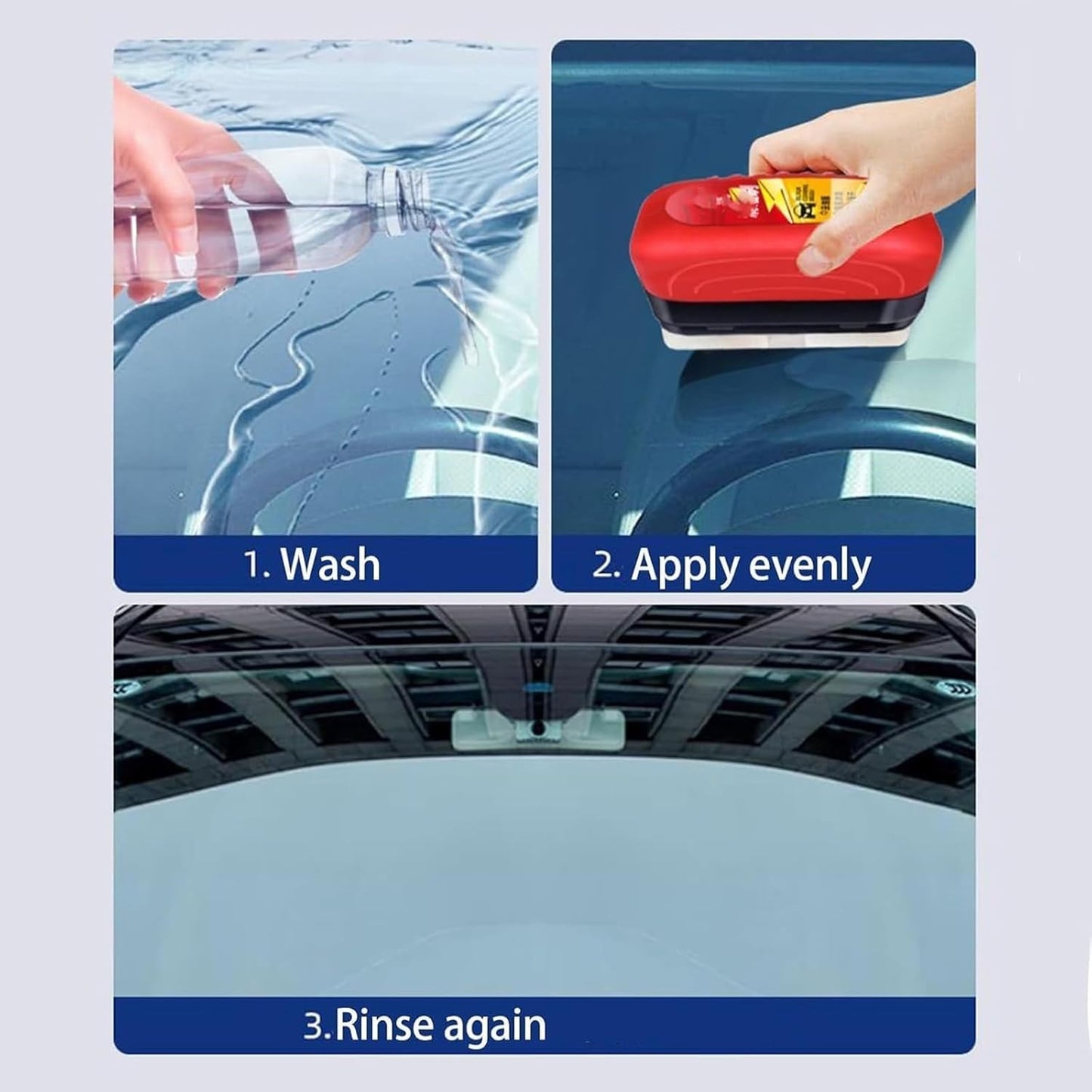 Universal Glass Cleaner,clear Vision Car Glass Oil Film Cleaner Brush For Windshield