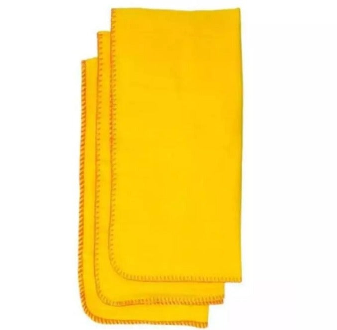 Yellow Duster Cloth Pack of 12 Soft Lint-Free Cleaning Cloths for