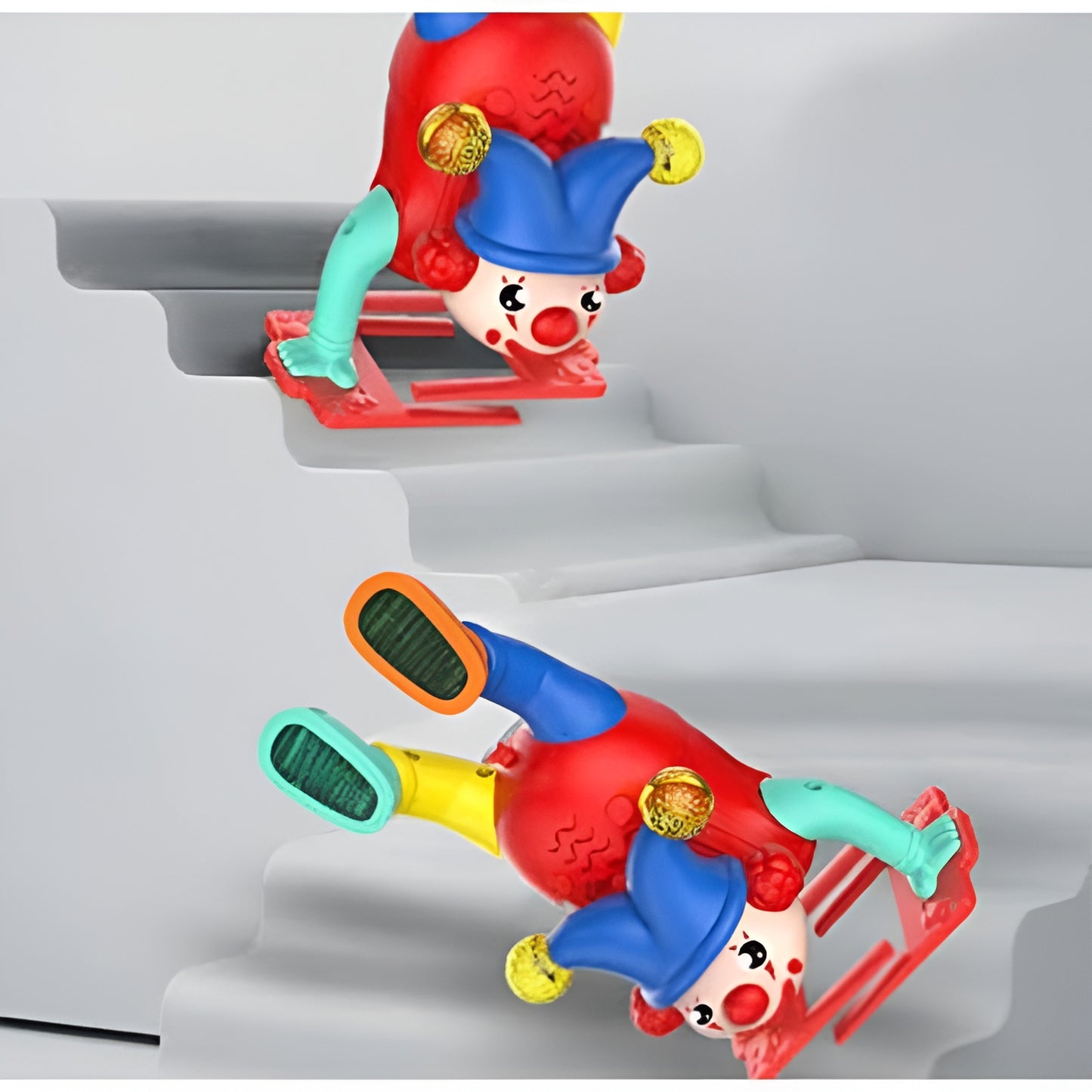 Electric Upside-Down Dancing Clown Toy with Music & Flashing Lights Battery