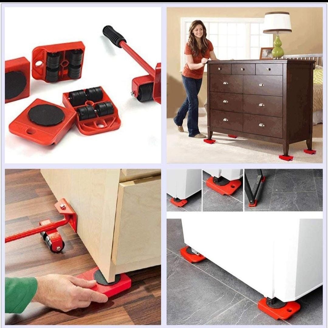 Furniture Lifter Mover Tool Set Heavy Load Moving Rollers & Lifting