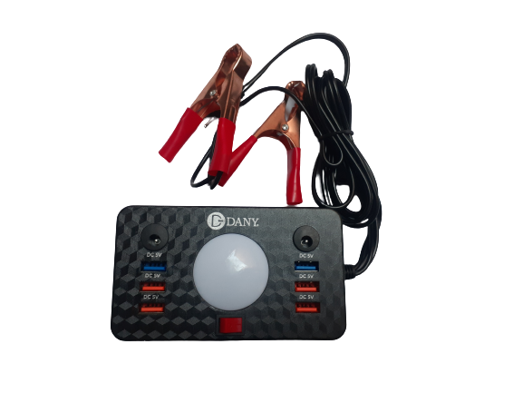 Dany C-1 Clipper Charger | 6 USB Ports | LED Light |