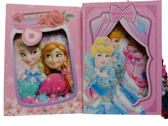 Princess, Frozen & Sofia Cover Fancy Lock Spiral Binding Diary Medium