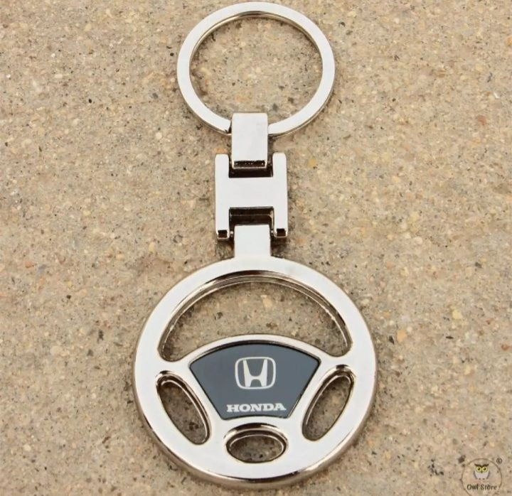 Honda Metal Steering Key-chain | Luxury Keyring for Car & Bike |