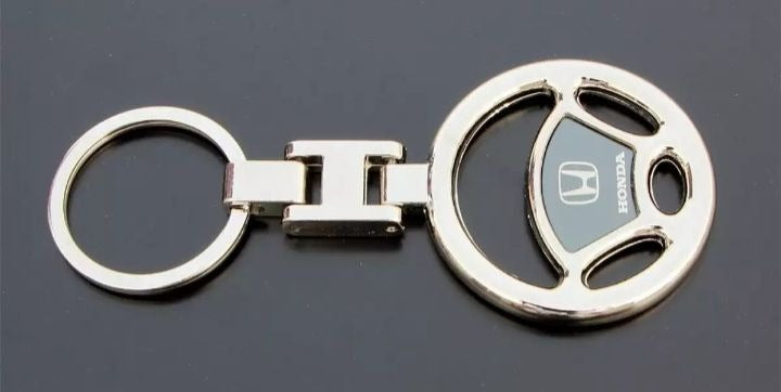 Honda Metal Steering Key-chain | Luxury Keyring for Car & Bike |