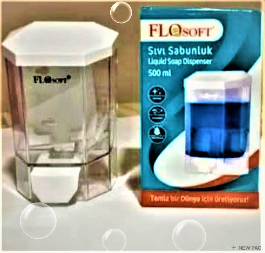 FLOSoft Wall Mounted Liquid Soap / Sanitiser / Shampoo Despencer (500 ML)