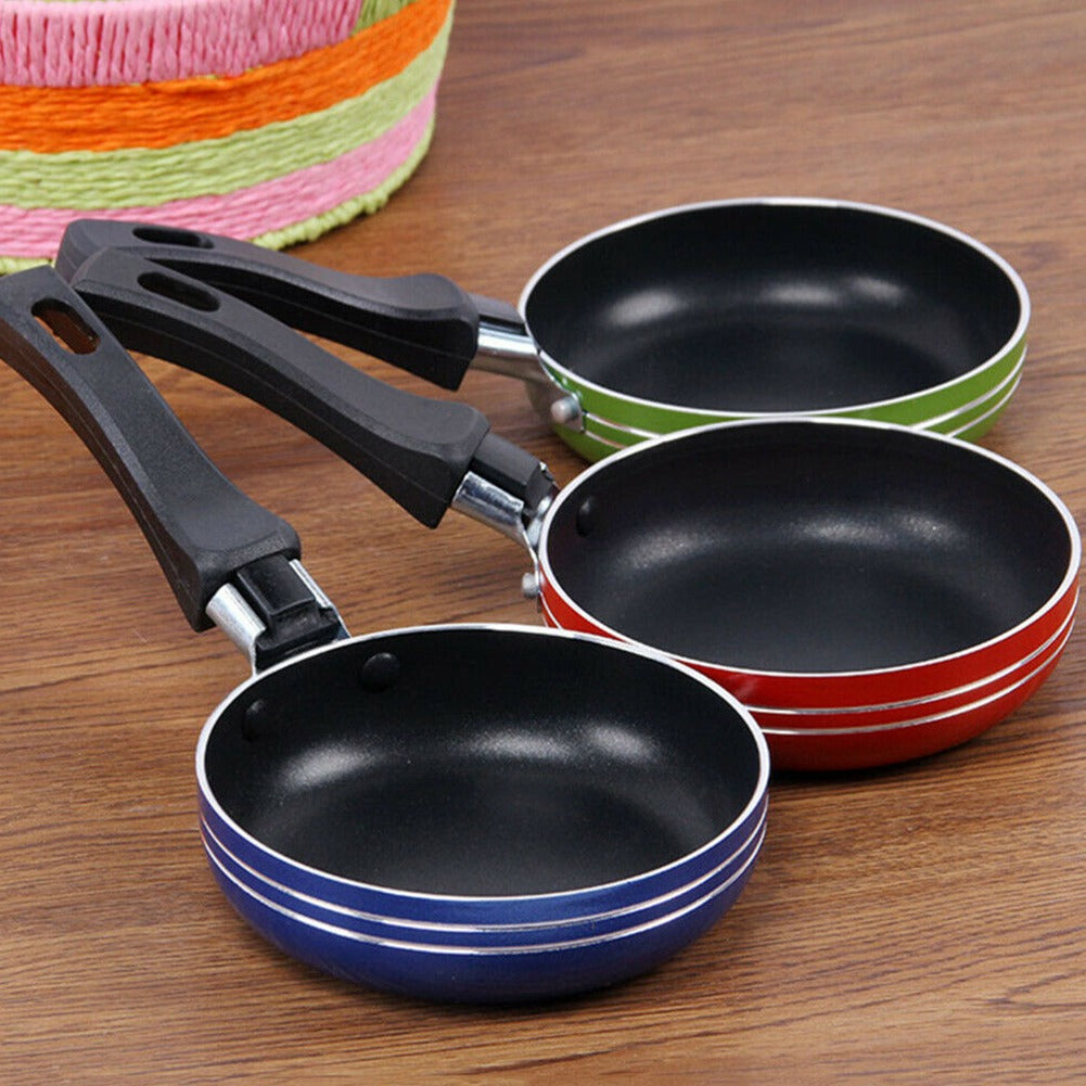 Frying Pan Mini Thick Non-stick Flat Pan Stainless Steel Pancake Fryer Kitchen