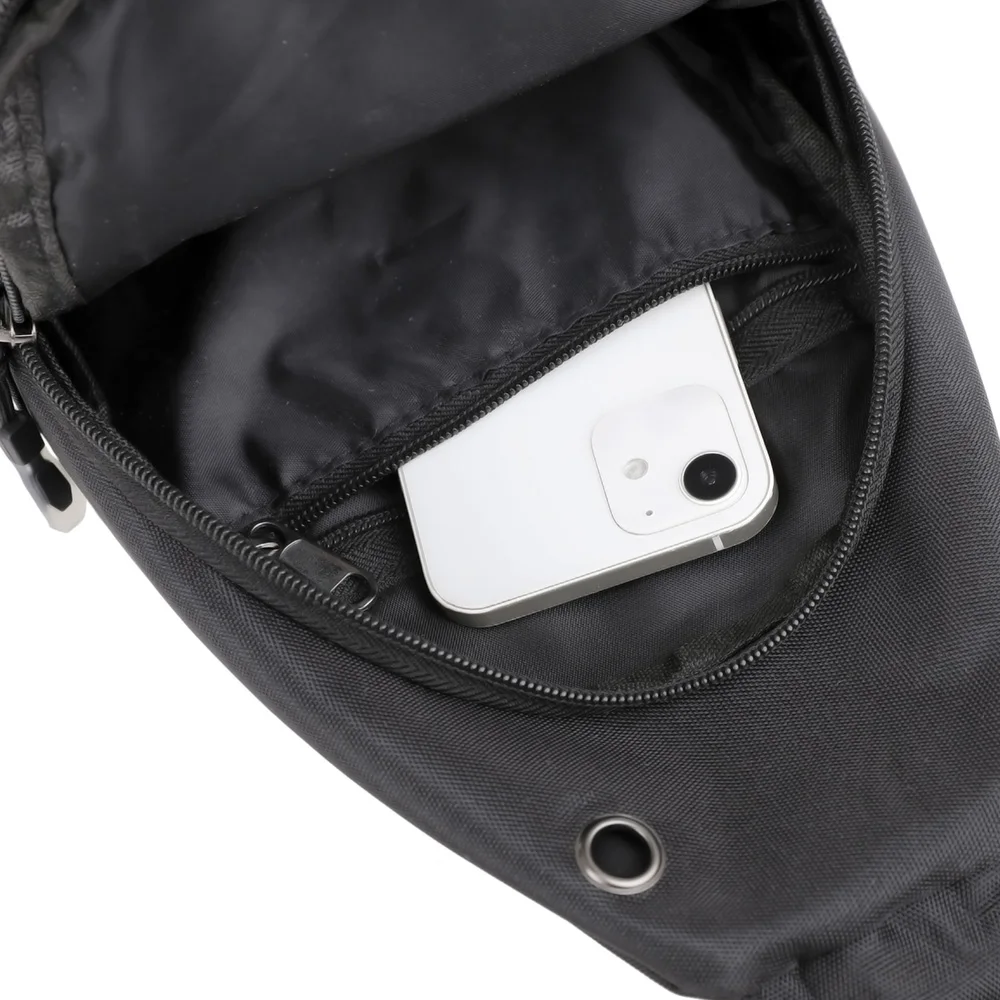 Minimalist Black Crossbody Sling Bag Lightweight & Stylish Travel Chest Pack