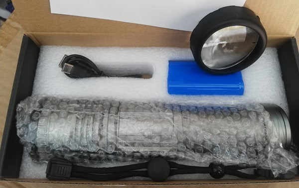 Tactical LED Flashlight Kit SP-38-1 Rechargeable High Power Torch with 3x18650