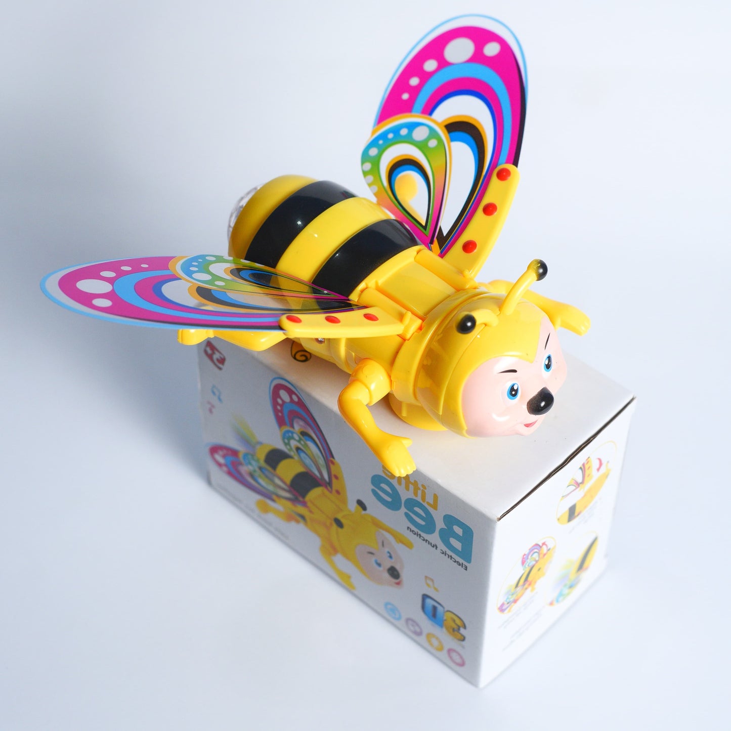 Battery Operated Light Sound Musical Crawling Bee Toy for Toddler Kids Boys