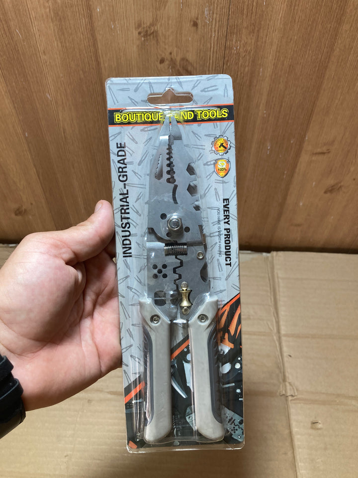 Multi-Function Wire Stripper and Cutter 10-in-1 Electrical Tool with Wire Cutting,