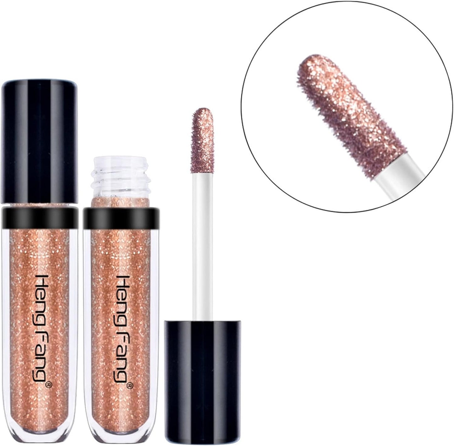 HENG FANG 6 Pcs Liquid Diamond Glitter Eyeshadows Set Waterproof, Long-Lasting,