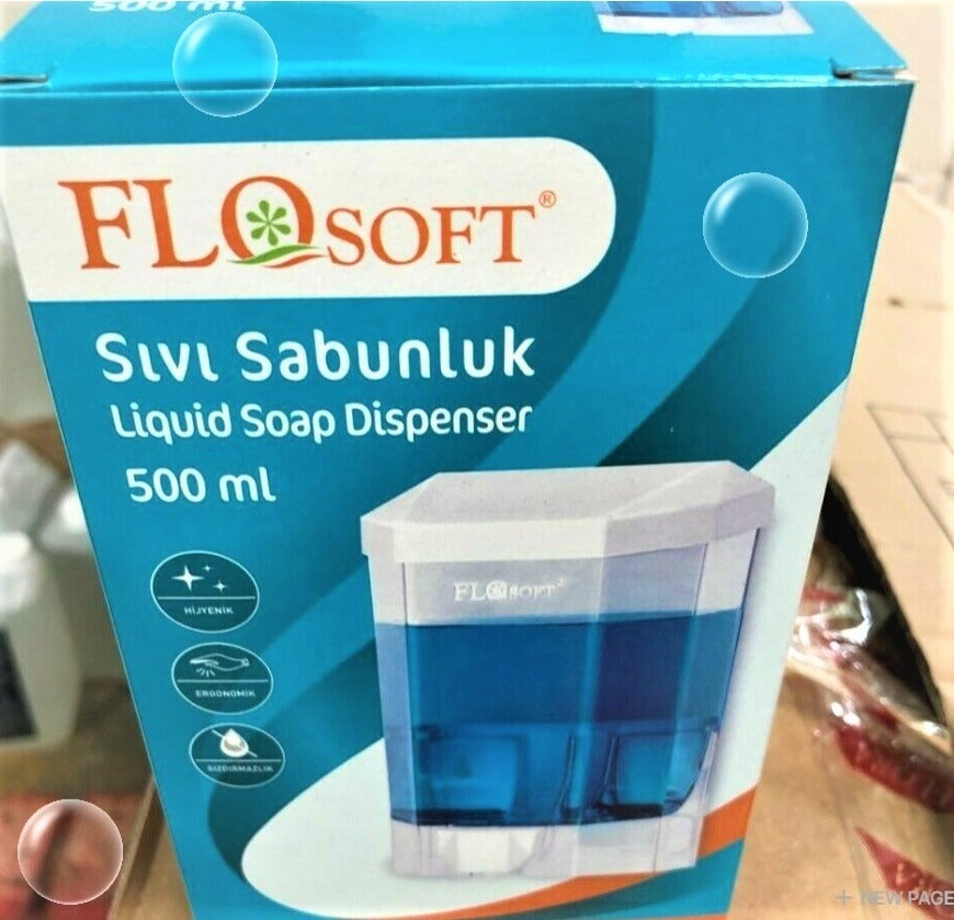 FLOSoft Wall Mounted Liquid Soap / Sanitiser / Shampoo Despencer (500 ML)