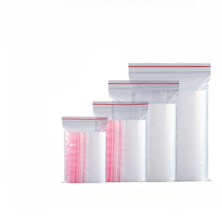 Pack Of 100 Pcs Clear Plastic Zipper Bags 7x10 Inch 2