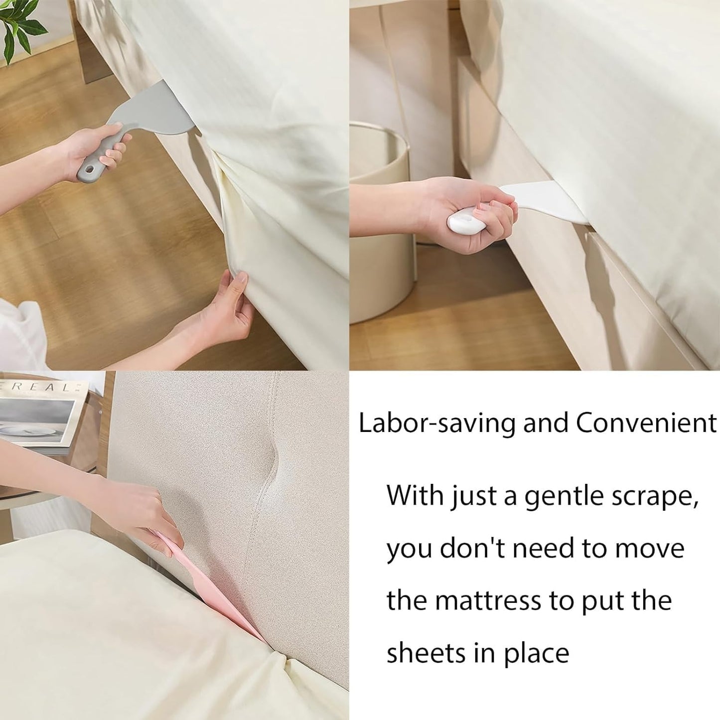 Bed Sheet Tucker Easy Bed-Making Tool for Neat, Wrinkle-Free Sheets (