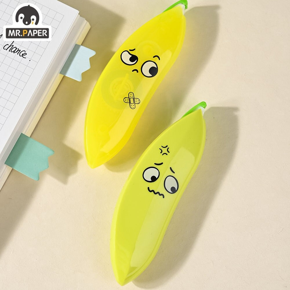 Banana Shaped Correction Tape Fun & Portable Eraser Tool for Paper,