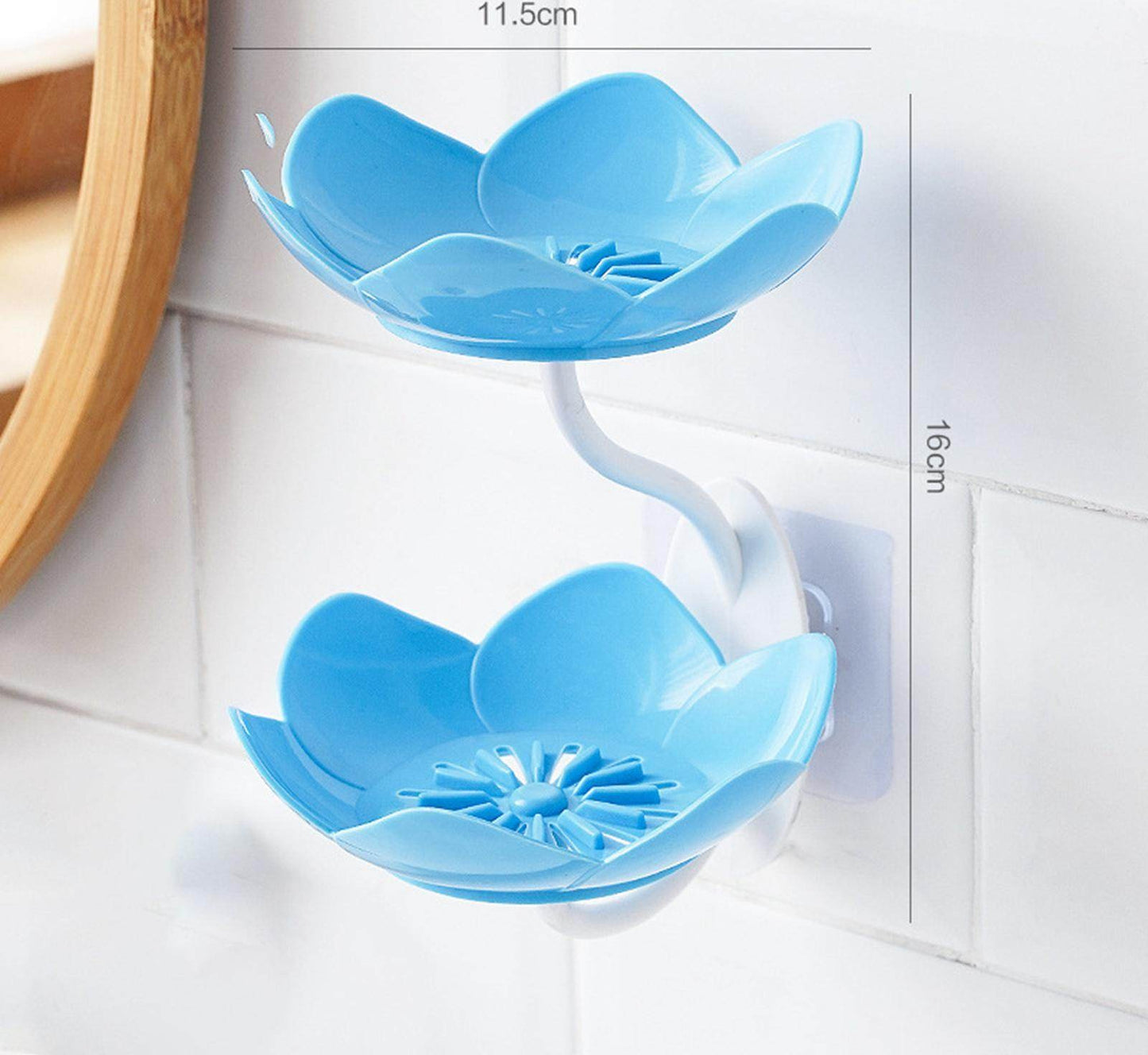 Lotus Flower Wall-Mounted Soap Holder Self-Draining Bathroom & Kitchen Organizer