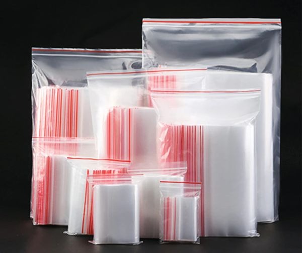 Pack Of 100 Pcs Clear Plastic Zipper Bags 7x10 Inch 2