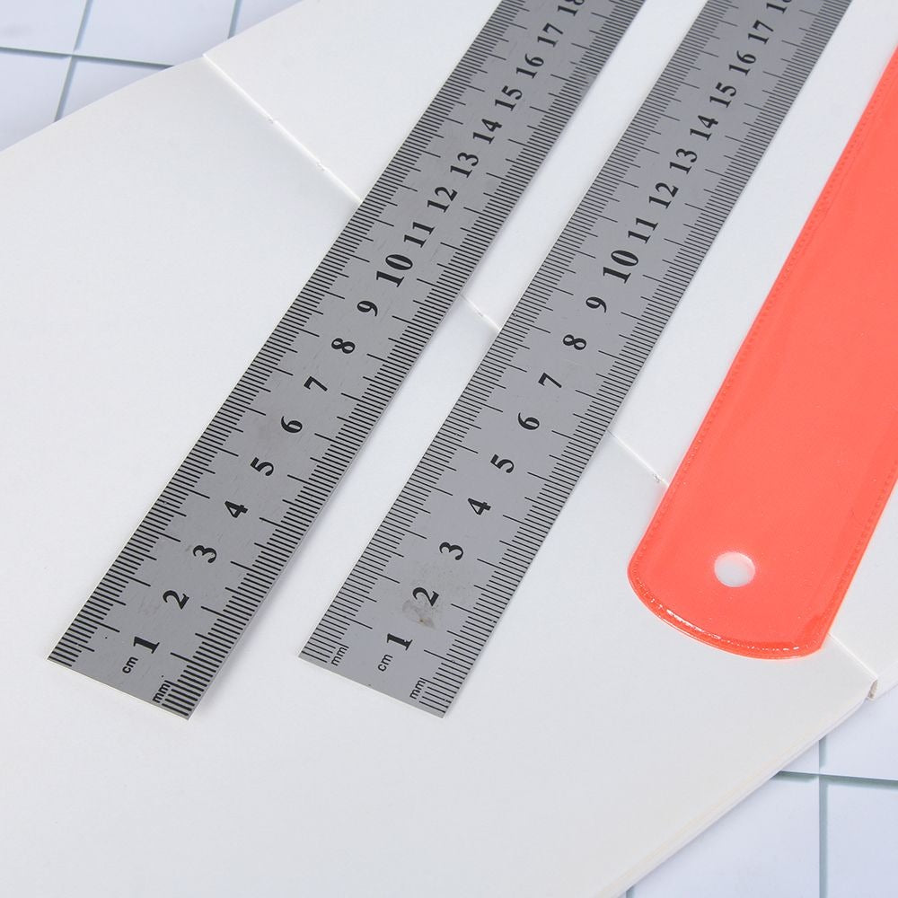 Stainless Steel 12-Inch Ruler Silver Tone, Durable and Precise Measuring Tool