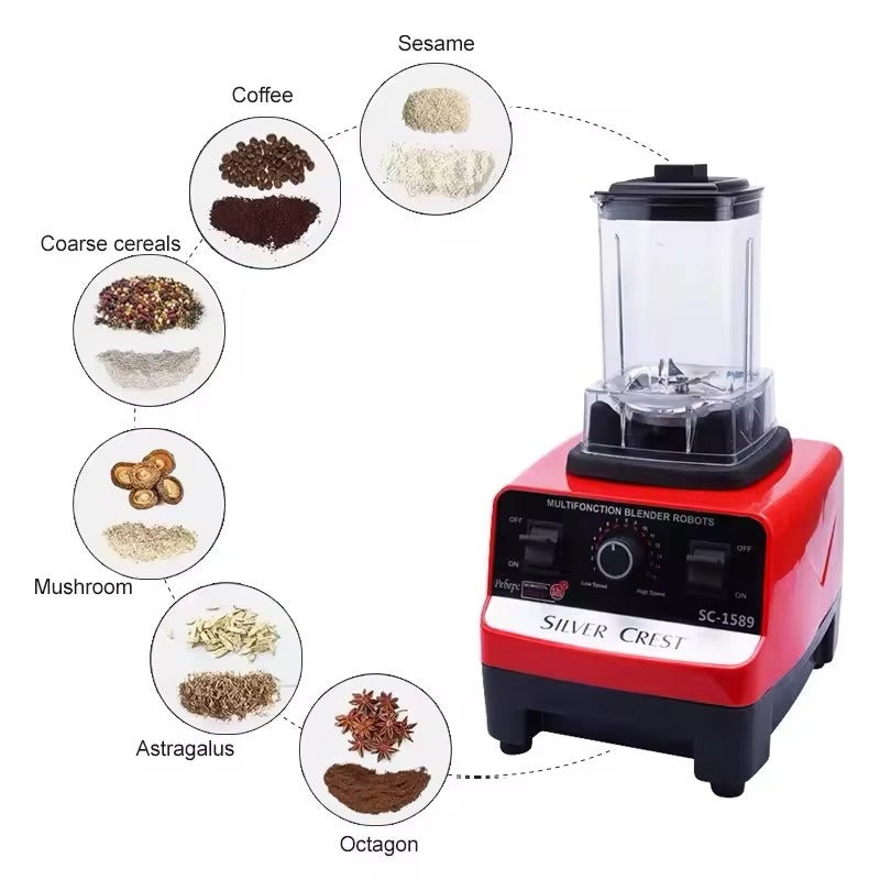 Silver Crest 2-in-1 Heavy Duty Blender 4500W | 2-Litter Jar +