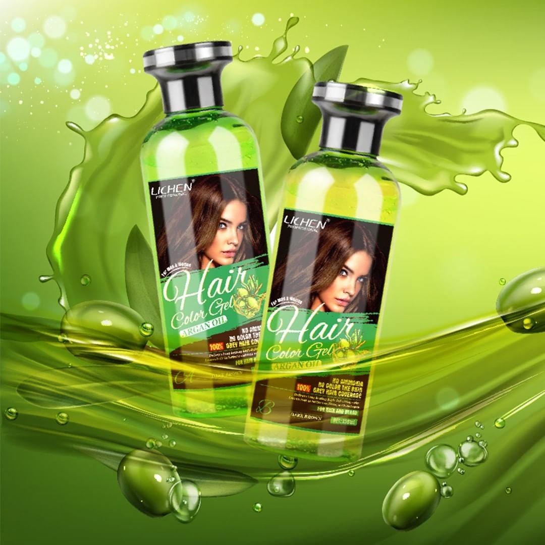 Hair Color Gel Long-Lasting Natural Hair Dye with Smooth Coverage &