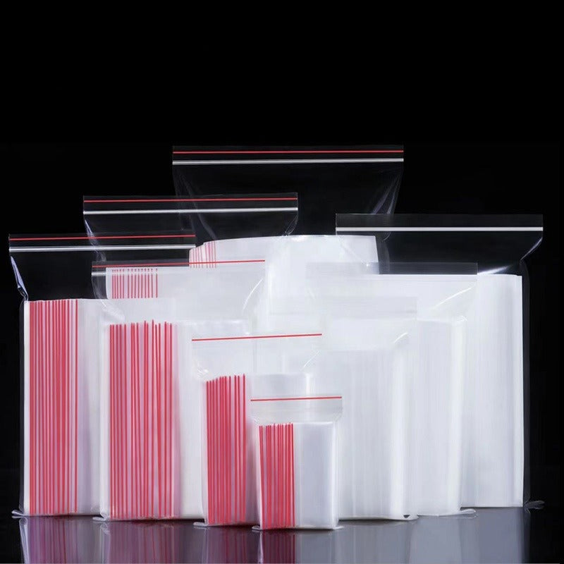 Pack Of 100 Pcs Clear Plastic Zipper Bags 7x10 Inch 2